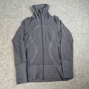 Lululemon In Stride Jacket Womens 6 Black Lightweight Stretch Athletic Yoga